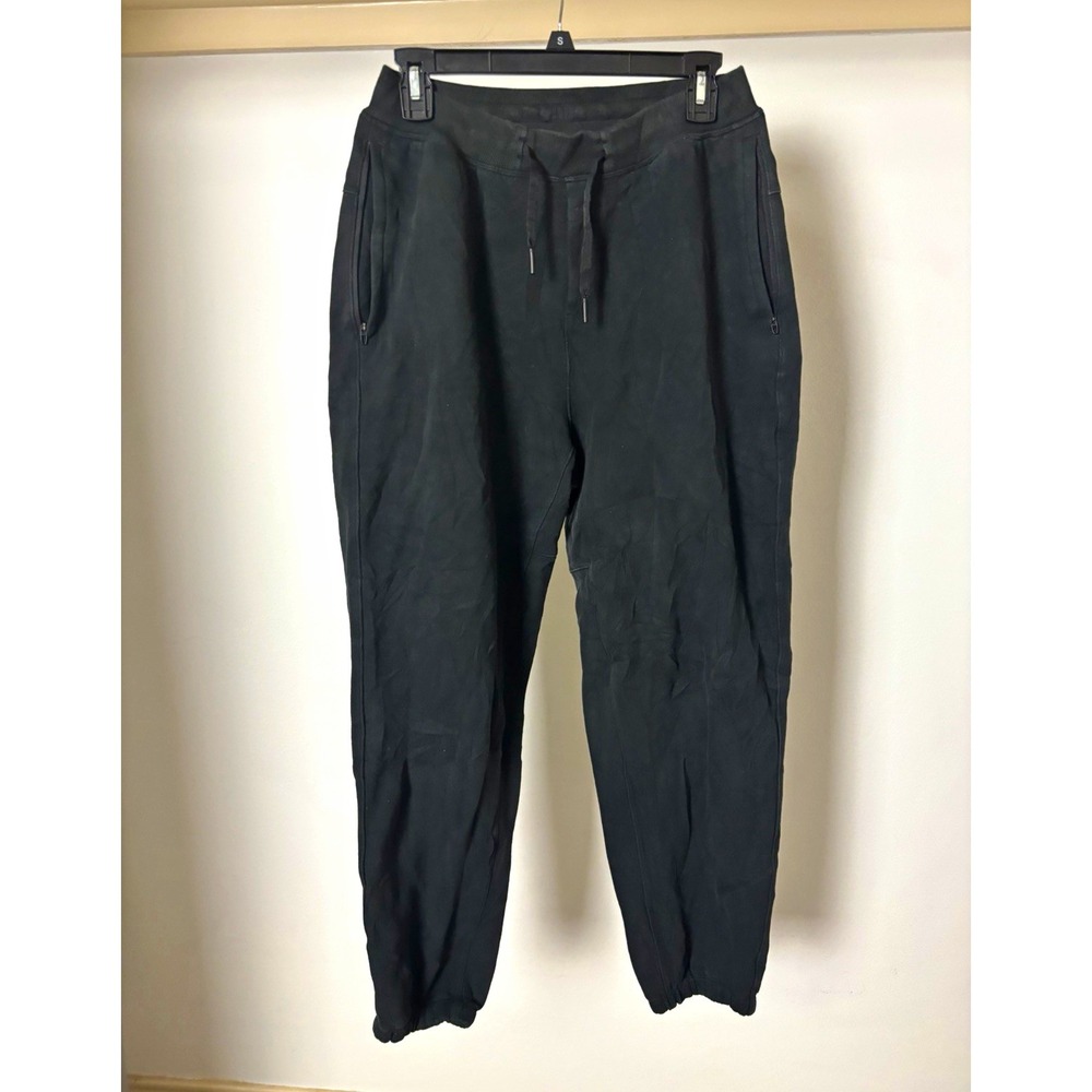 Lululemon Black Jogger Pants Mens S Drawstring Pockets Cotton Blend Athleisure